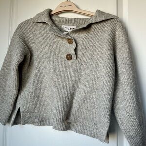 Apiece apart sweater with collar and buttons. Fits XS